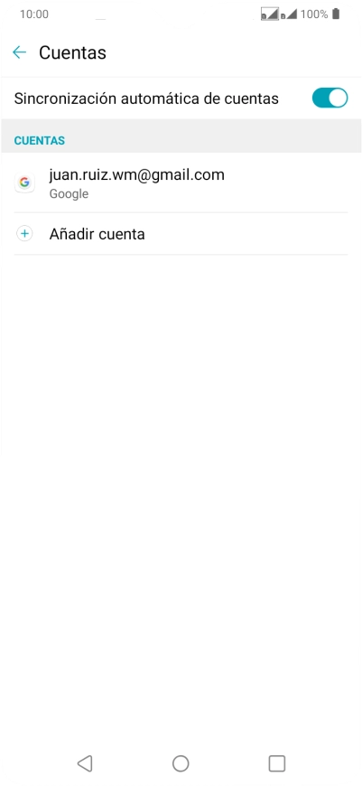 Pulsa Añadir cuenta.