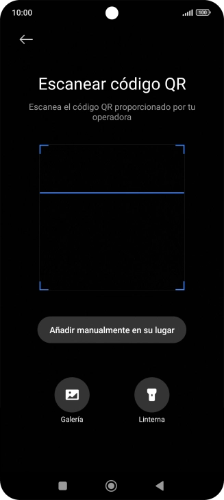 Coloca el código QR dentro del marco de la cámara del teléfono para escanearlo.