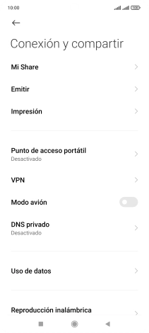 Pulsa Punto de acceso portátil.