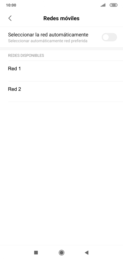 Pulsa la red deseada.