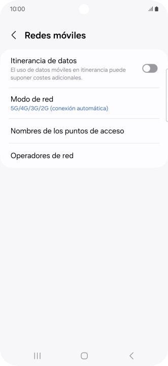 Pulsa Nombres de los puntos de acceso.