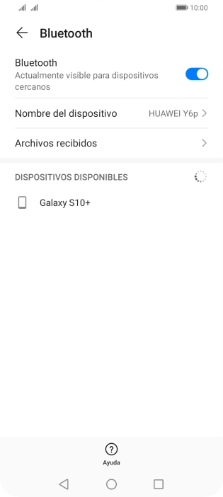 Pulsa el dispositivo Bluetooth deseado y sigue las indicaciones de la pantalla para vincular el dispositivo al teléfono.