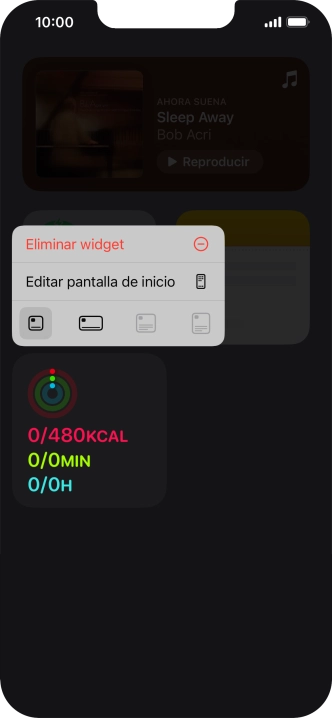 Pulsa Eliminar widget.