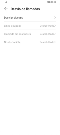 Pulsa el tipo de desvío deseado.