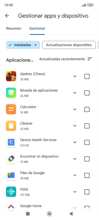 Pulsa la app deseada.