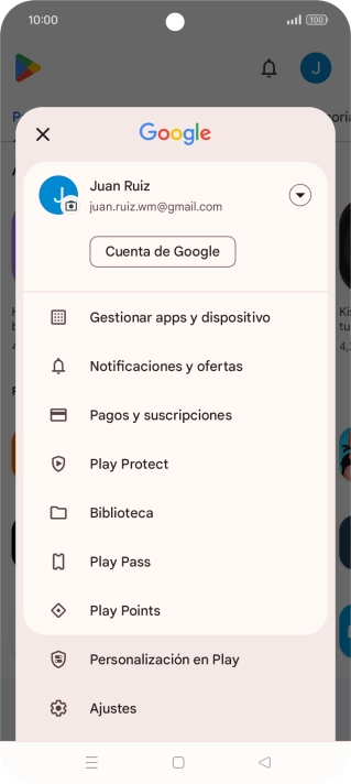 Pulsa Gestionar apps y dispositivo.
