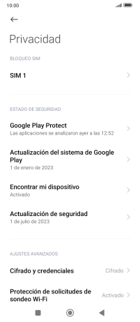 Pulsa el nombre de la tarjeta SIM.