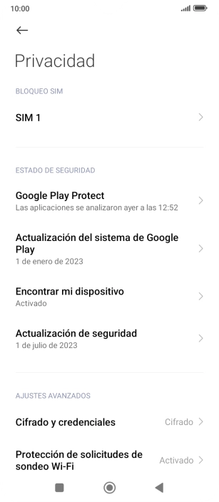 Pulsa el nombre de la tarjeta SIM.
