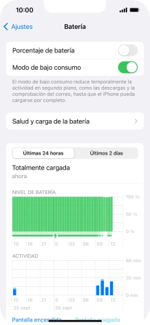 Desliza el dedo hacia arriba desde la parte inferior de la pantalla para terminar y volver a la pantalla de inicio.