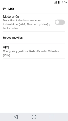 Pulsa Redes móviles.