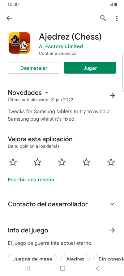 Pulsa Desinstalar.