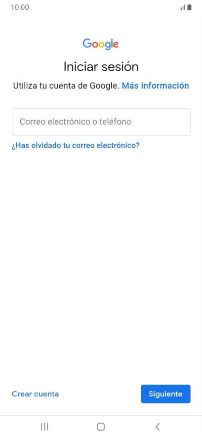 Si no tienes una cuenta de Google, pulsa Crear cuenta y sigue las indicaciones de la pantalla para ver cómo crear una cuenta nueva.