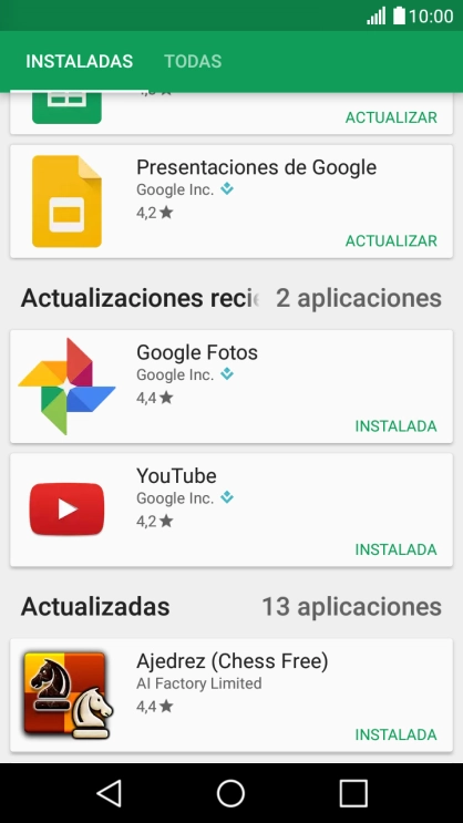 Pulsa la app deseada.
