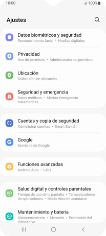 Pulsa Cuentas y copia de seguridad.