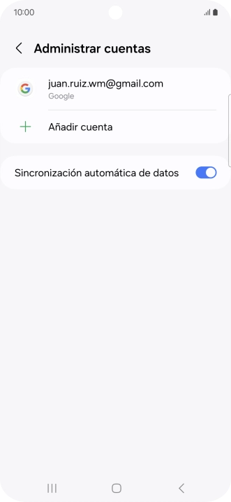 Pulsa Añadir cuenta.