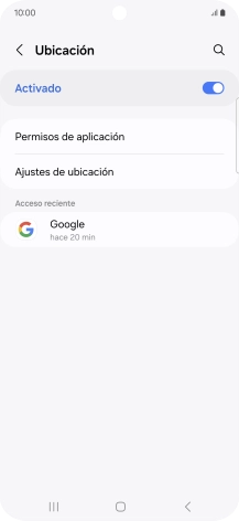 Pulsa Permisos de aplicación.