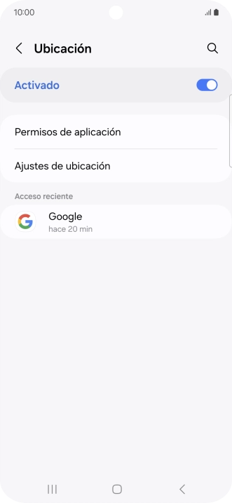 Pulsa Permisos de aplicación.