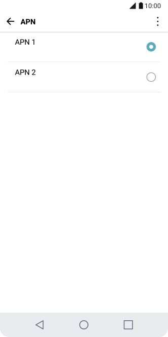 Pulsa en el campo junto a la conexión de datos para activarla.