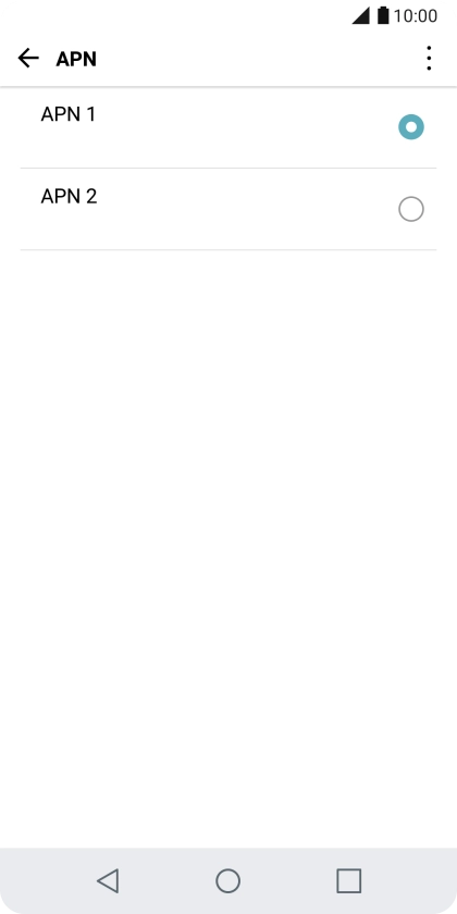 Pulsa en el campo junto a la conexión de datos para activarla.
