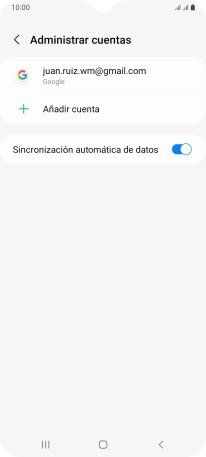 Pulsa la cuenta deseada.