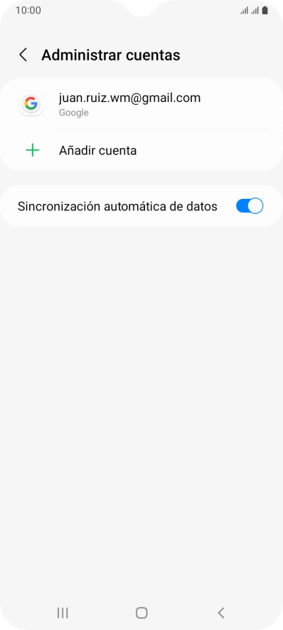 Pulsa la cuenta deseada.