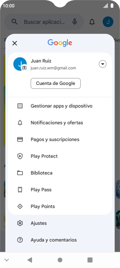 Pulsa Gestionar apps y dispositivo.