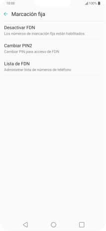 Pulsa Desactivar FDN.