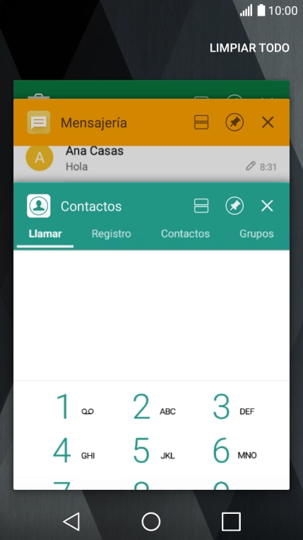 Para cerrar una sola aplicación en ejecución, desliza el dedo hacia la derecha sobre la aplicación deseada.