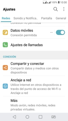 Pulsa Anclaje a red.