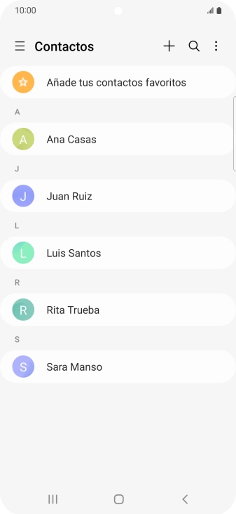 Pulsa el contacto deseado.