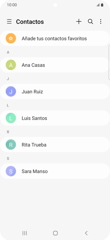 Pulsa el contacto deseado.