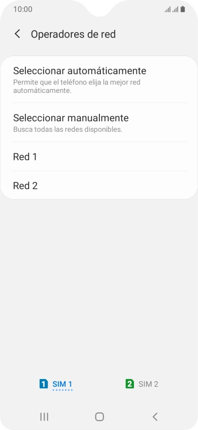 Pulsa la red deseada.