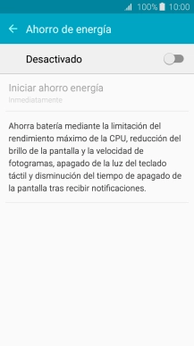 Pulsa el indicador para activar la función.