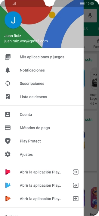 Pulsa Mis aplicaciones y juegos. Pulsa Mis aplicaciones y juegos.