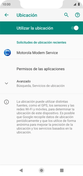Pulsa Permisos de las aplicaciones.
