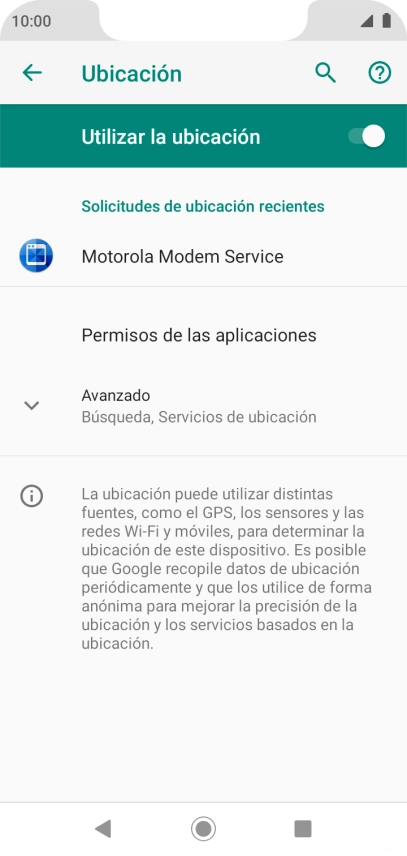 Pulsa Permisos de las aplicaciones.