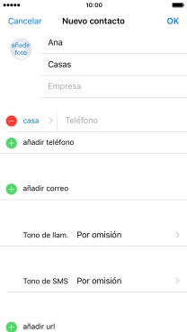 Pulsa Teléfono e introduce el número de teléfono deseado. Pulsa Teléfono e introduce el número de teléfono deseado.