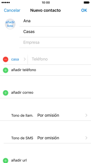 Pulsa Teléfono e introduce el número de teléfono deseado. Pulsa Teléfono e introduce el número de teléfono deseado.