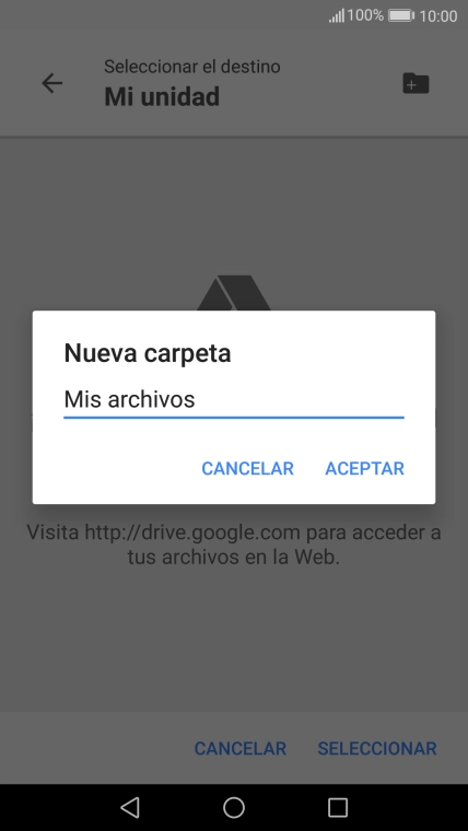 Introduce el nombre deseado y pulsa ACEPTAR.