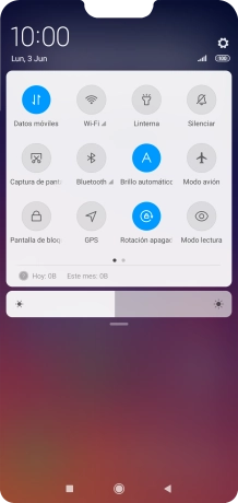 Pulsa Modo avión para activar o desactivar la función.