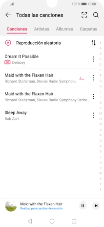 Pulsa el título de la canción en la parte inferior de la pantalla.