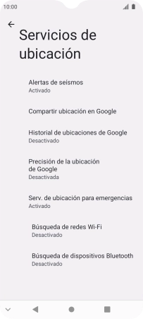 Pulsa Precisión de la ubicación de Google.