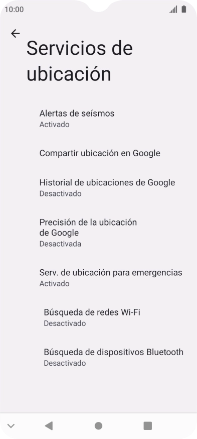Pulsa Precisión de la ubicación de Google.