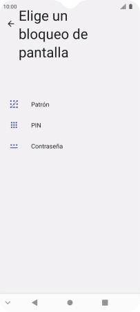 Pulsa el código de seguridad deseado y sigue las indicaciones de la pantalla para crear un código de seguridad del teléfono adicional.