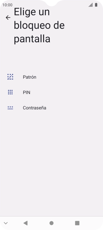 Pulsa el código de seguridad deseado y sigue las indicaciones de la pantalla para crear un código de seguridad del teléfono adicional.