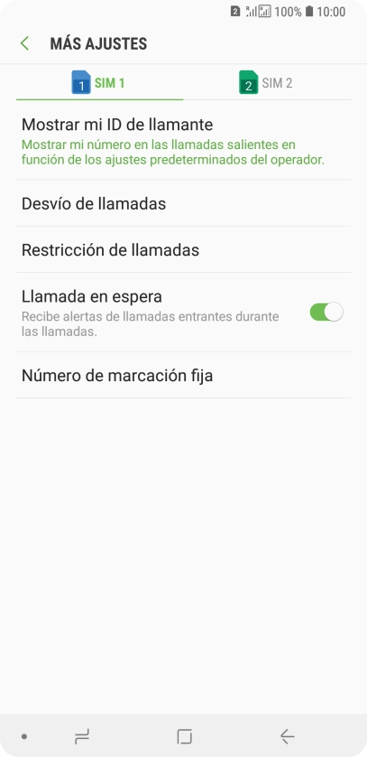 Pulsa la tarjeta SIM deseada.