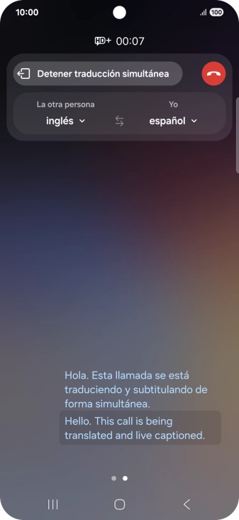 Sigue las indicaciones de la pantalla para seleccionar los ajustes de idioma deseados y utilizar la función.