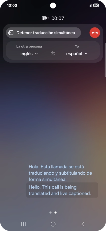 Sigue las indicaciones de la pantalla para seleccionar los ajustes de idioma deseados y utilizar la función.