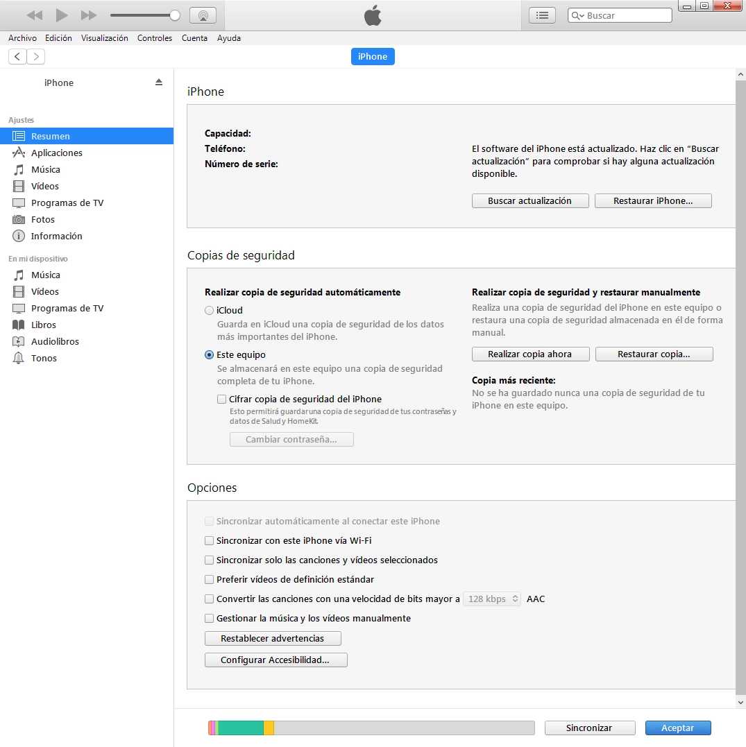 Haz clic en una categoría y sigue las indicaciones de la pantalla para seleccionar los ajustes deseados.