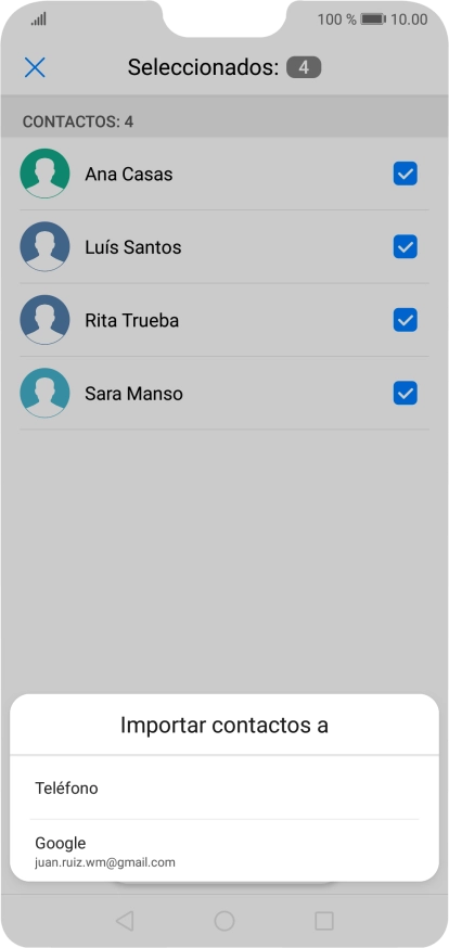 Pulsa Teléfono.